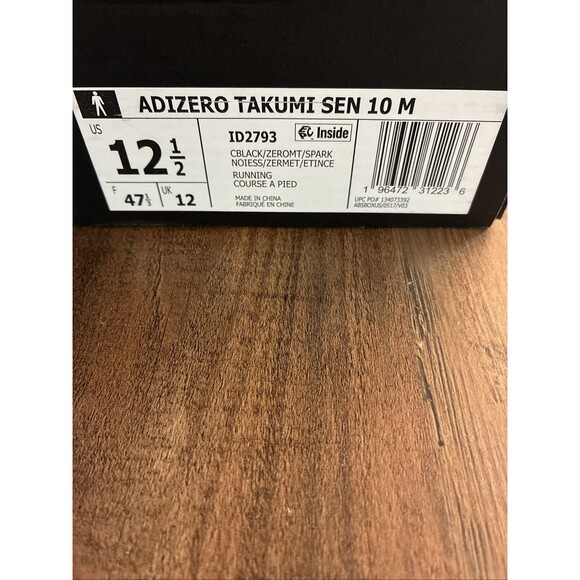 Adidas Adizero Takumi Sen 10 Running Shoes Black ID2793 Mens Size 12.5 New main image 7